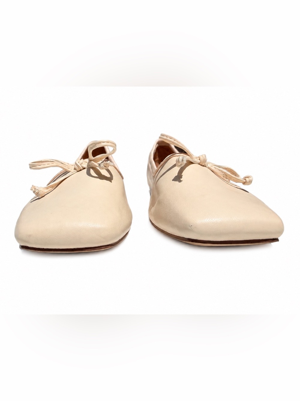 Circus by Sam Edelman Beige Cream Square Toe Ballet Flats with Bow Size 10 - Picture 7 of 11